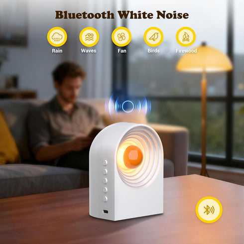 UNEEDE Cute Capybara Night Light and White Noise Sound Machine with Bluetooth Functionality for Bedroom Living Room