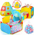 5Pack Kids Play Tent for Toddlers - Indoor Playground with 50 Balls, Foldable Pop Up Tents and Outdoor Playhouse