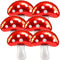 6PCS Large-Mushroom-Balloons Super Red Mushroom Balloons Red Foil Video Game Mushrooms Balloon