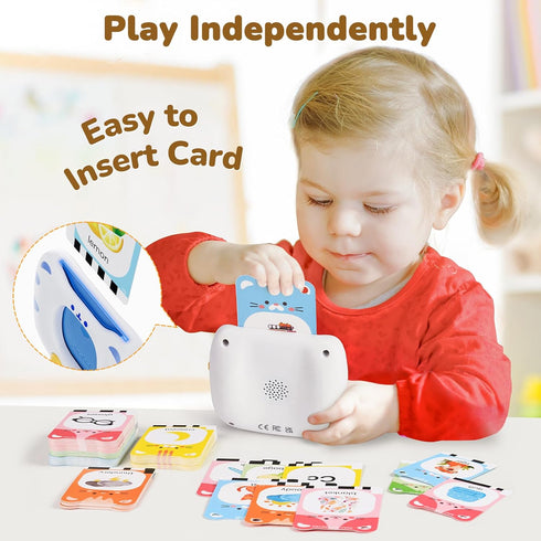3-5, 314 JoyCat Talking Flash Cards for Toddlers Words with Durable Thick Cards & Clear Audio, Easy to Slide