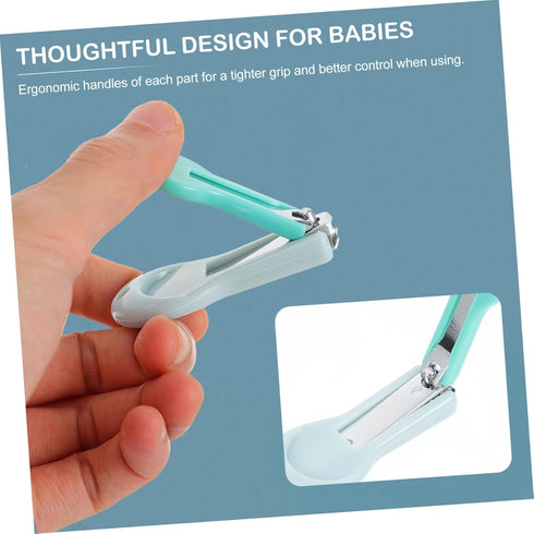 Set 4-Piece MERRYHAPY Baby Nail Clippers for Infants Nail Care Kit with Metal Tweezers Scissors Safe and Easy Grooming