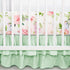 4 Set Set Set Piece Crib Bedding for Girls, Baby Girl Crib Bedding Butterflies Floral Nursery Bedding Includes