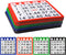 100-Pack Multi-Color Bingo Game Cards Set with Easy Read Numbers for Large Groups and Parties