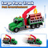 DWIRCTOYS 3 4 5 6 6 Kids Toys for Year Old Boys,Farm Logging Truck Toy with Loading Crane and Trunks