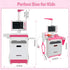 Pink Doctor Kit for Toddlers 3-5 - Pretend Doctor Play Set with Cart, Stethoscope, and Thermometer for Kids 6-8