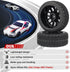 Hobbypark 4-Pack Rubber Tires & Wheels, OD 2.56'' for 1/10th Scale RC Touring Car
