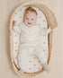 2 Pack Konssy Muslin Bassinet Sheets for Baby Girl Boy, Soft Breathable Baby Bassinet Mattress Sheets Fit for Hourglass