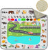 ReignDrop 54" XL Splat Mat for Under High Chair- Creative Design for Art Floor Cover, Food Spills for Baby or Toddler.
