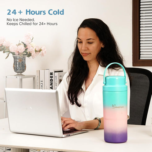 Snugtale 22oz 24H+ 2 Portable Breast Milk Cooler Bottle Milk Cooler for Breastmilk, Cooling, with BPA-Free Bottles