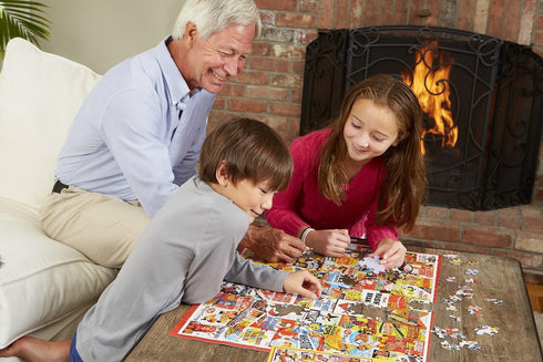 White Mountain Puzzles Television History 1000 Piece Jigsaw Puzzle, Nostalgic Fun for All Ages