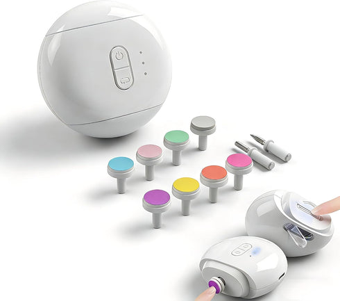 WHYLHJ Electric Nail File & Trimmer for Seniors & Babies Rechargeable Quiet LED