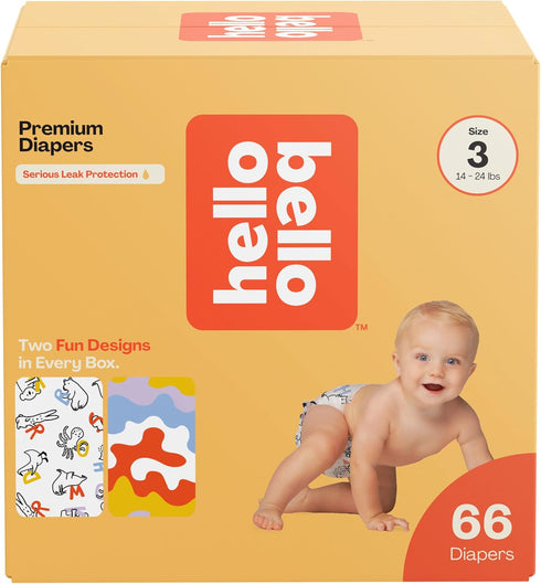 Hello Bello Premium Diapers Size 3, Capital Critters & Get in The