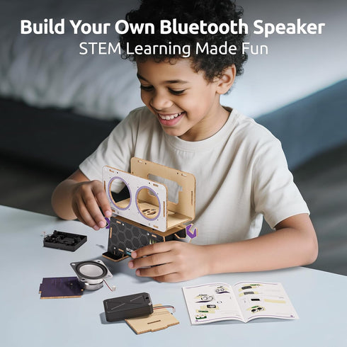 8-13, Science Can STEM Toys for Ages DIY Bluetooth Speaker Kit with Rotating Head Robot, Electronic Stem Kits