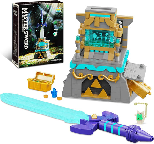 BOTW The Master Sword Glowing Building Block Set, Compatible with Lego Link’s Sword Toy Set for Ages 6-12, 498PCS