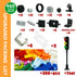 Sets 400pcs BroTex Wheels and Axles with Steering Wheels& &Windshield&Traffic Light, Over Classic Bricks Pieces and Car
