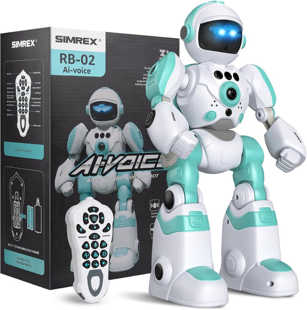 SIMREX Kids Robot Toys, Remote Control Robot, Programmable Robot with Recorded Voice