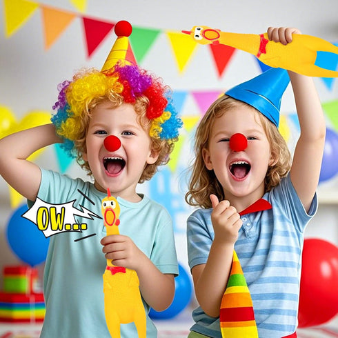POPLAY Screaming Chicken, Squeaky Chicken Dog Toys Gag Gifts Prank Novelty Toy Party Favors for Kids Adults April Fools