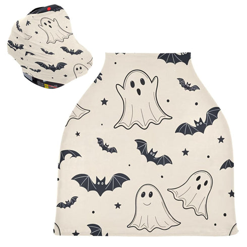 Burbuja Car Seat Cover for Baby, Halloween Spooky Car Seat Canopy Nursing Cover