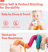 hahaland Car Seat Toys for Babies 0-6 Months Girl - Rattle, Mirror, Crinkle, Squeaky Stroller Toys for Development