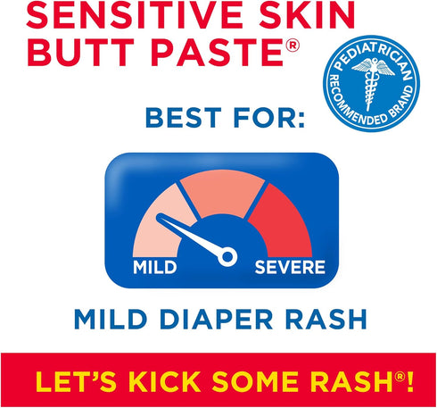 Boudreaux's Butt Paste for Sensitive Skin - Diaper Rash Cream, Ointment for Baby, 4 oz Tube, 2 Pack