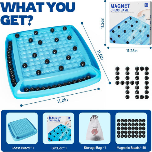 6-8-12, 40 Magnet Game, Magnetic Games Chess, Board Games for Kids Magnet Chess Kid Games, Family Board Games for Kid