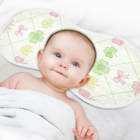 decor gift 4 Pack 22x11in Cotton Baby Burp Cloths Easy Care St Patricks Day Lucky Shamroc Baby Feeding Cloth for Unisex