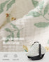 Blissful Diary Baby Car Seat Cover, Extra Large Mesh Window, Breathable Muslin Cotton, Infant Windproof Canopy
