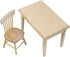 AUEAR 5 Pack Miniature Dining Table Chair Wooden Furniture Accessories Set
