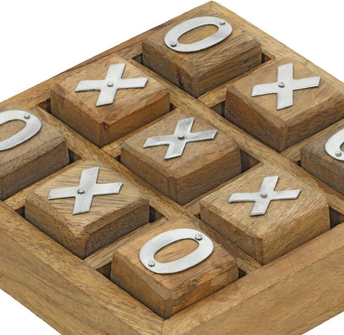 IBLAY Handmade Wooden Tic Tac Toe Game - Great Gift for All Occasions