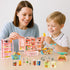 180 Pcs Dollhouse Furniture Miniature Kitchen Accessories Mini Shopping Cart Metal Trolley Basket Food Drink Toy