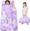 lasoftan Toddler Nap Mat with Pillow and Blanket, Extra Large Rolled Napping Mats,Slumber
