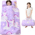 lasoftan Toddler Nap Mat with Pillow and Blanket, Extra Large Rolled Napping Mats,Slumber
