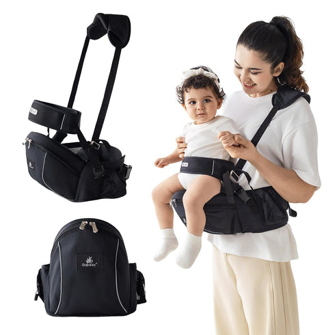Ergonomic Baby Hip Carrier-Baby Waist Stool with Adjustable Strap and Chest Harness