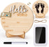 Hello World Sign for Baby Announcement: Gender-Neutral Wooden Welcome Newborn Signs for