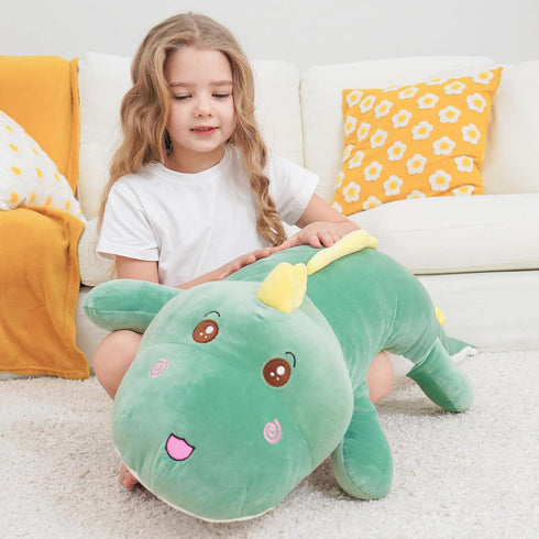 40 Inch Giant Dinosaur Soft Body Pillow Plush Dino Toy, Cute Big Stuffed Animal for Kids