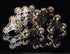 Pure Brass Fidget Spinner, Gears Linkage Toy for Focus Meditation, EDC, ADHD, 9 Gears, White