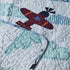 House Airplane Plane Quilt, Baby and Toddler Quilt Bedspread, Boys Girls Kid's Quilt, 43" X 51"