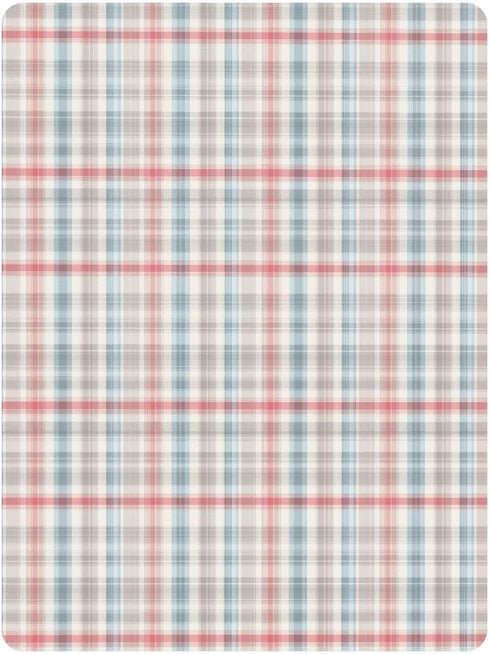 miaozhen 1 Pack 52x28 Cotton Baby Crib Sheets for Boys Girls Comfy Breathable Gray Plaid Offwhite Toddler Mattress
