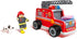 Playset| Hape Fire Truck Wooden Fire Engine Toy with Action Figure & Rescue Dog