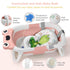 0-3-6-12 DEANIC Collapsible Baby Bathtub with Baby Washcloth, Portable Infant Bathtub with Soft Baby Bath Support
