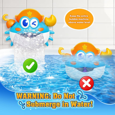 Puidapo 1-3 4-8 Bath Toys,Light Up Baby Bath Toys Bath Bubble Machine with Colourful RGB Light Great Birthday