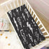Fitted Crib Sheet for Boys Girls Lightning Bolts Black Baby Crib Sheets Bassinet Sheets Crib Mattress Bed Sheets for Toddler Newborn Infant 27 x 39 in by Caikeny