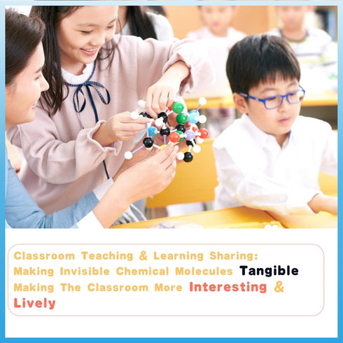 267 Pcs Organic Chemistry Molecular Model Set, Inorganic Structure Kit for Students with 116 Atom Models & 150 Links