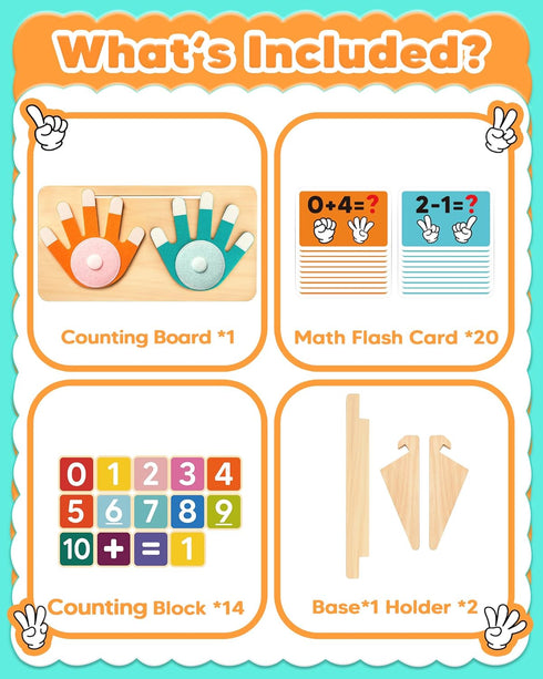 3 4 5 Counting Counting 3-5 Montessori Educational Learning Toys for Year Old Boys Girls Birthday Gifts, Toddler