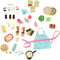 Lori Play Food for Mini Dolls, Cooking Accessories for 6-Inch Dolls, Pizza, Sushi, Dessert, Dollhouse Set for Kids
