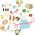 Lori Play Food for Mini Dolls, Cooking Accessories for 6-Inch Dolls, Pizza, Sushi, Dessert, Dollhouse Set for Kids