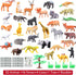 Animals Figure Set - 54 Piece Mini Jungle Toys, Realistic Wild Vinyl Plastic for Learning Party Favors