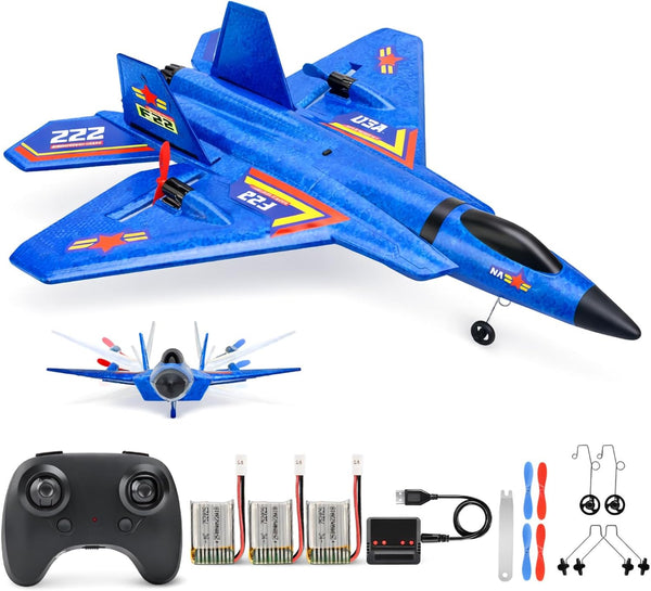 ANTSIR Remote Control Plane F-22 Raptor, 2.4GHz Durable Foam Rc Airplane with