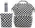 MCWTH Checkered Diaper Bag Backpack Set for Baby Girls Mom, Large Capacity Multi-Function