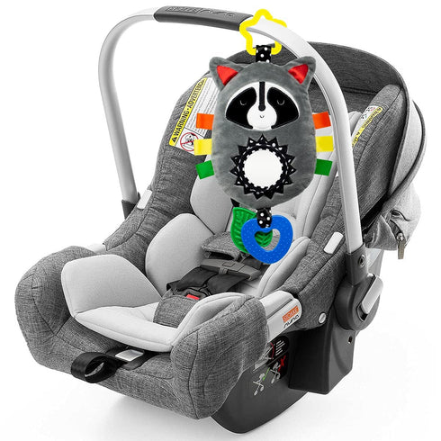 Tummy Squish 'N Play Raccoon Activity Toy- Multi-Sensory Learning Baby Toy - Stroller Toy, Car Seat Toy, Time Toy